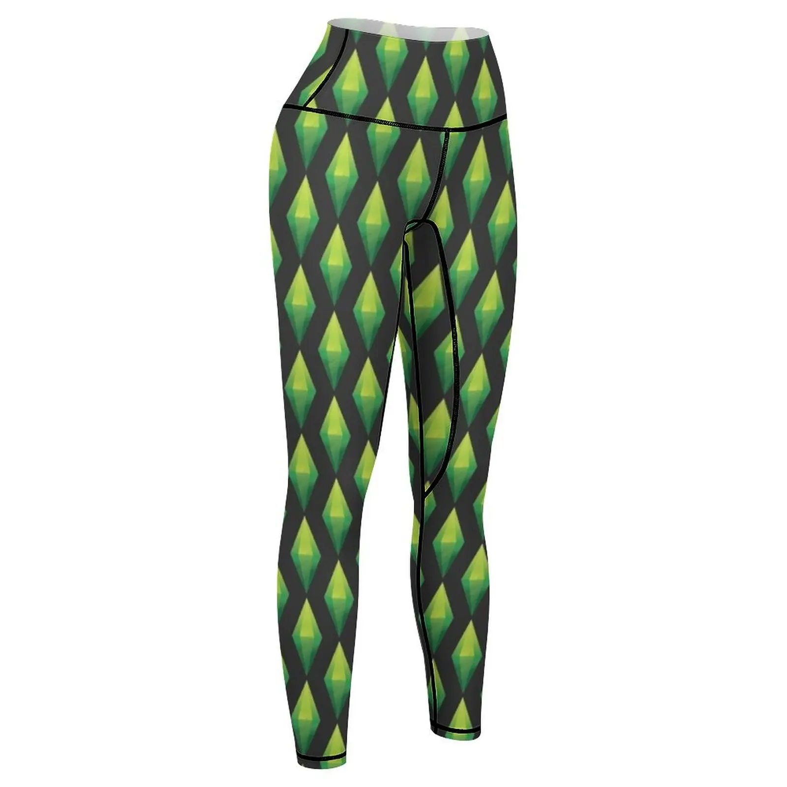 Plumbob - The Sims Leggings gym's sportswear sporty woman push up Womens Leggings