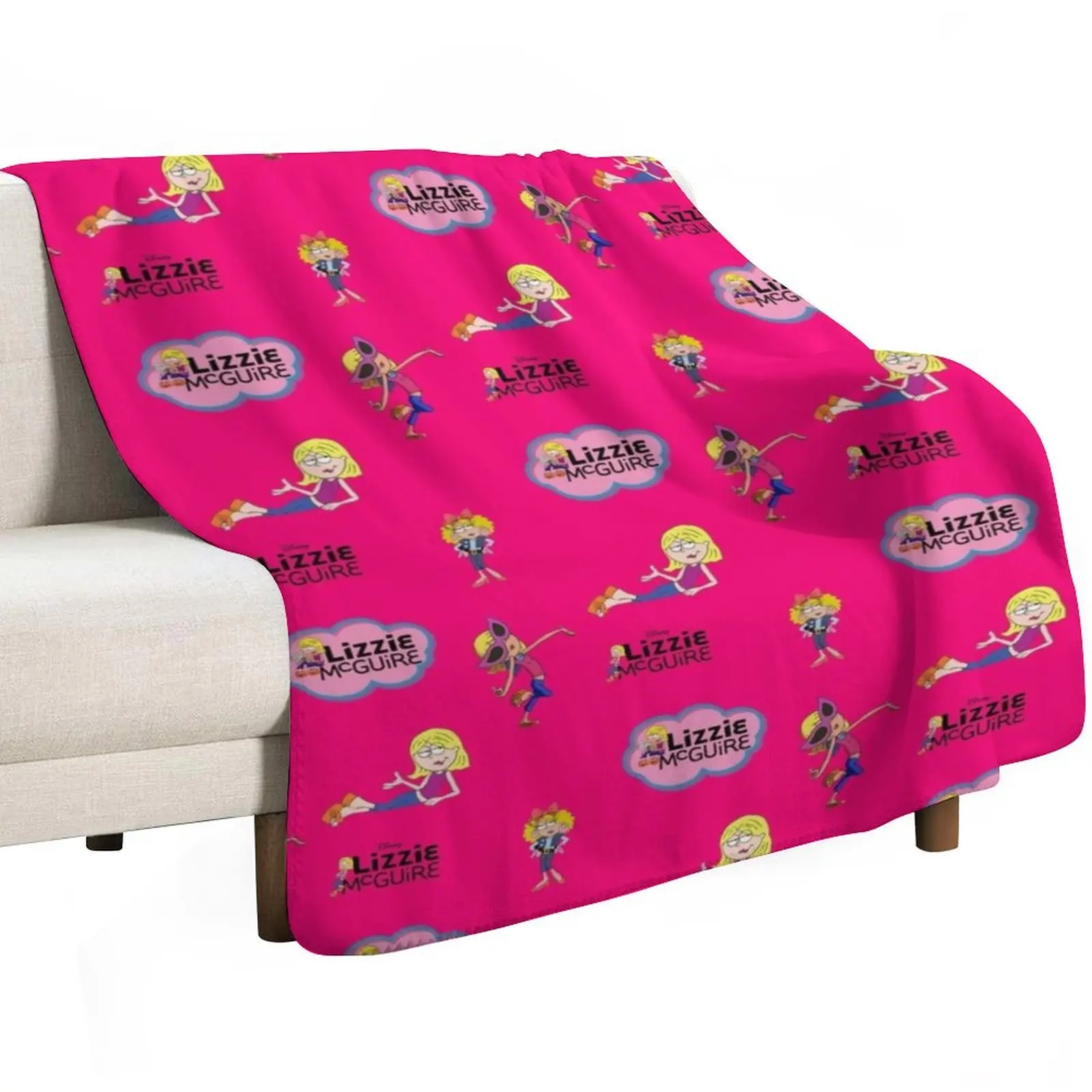 Lizzie McGuire Collage Pattern Throw Blanket Soft Breathable Blanket for Night Sleeping