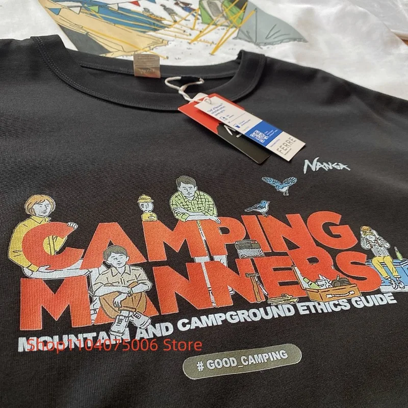 Nanga ユニセックス オーバーサイズ Tシャツ ストリートウェア スタイル 270GSM ヘビーコットン 男性と女性用 トレンディ