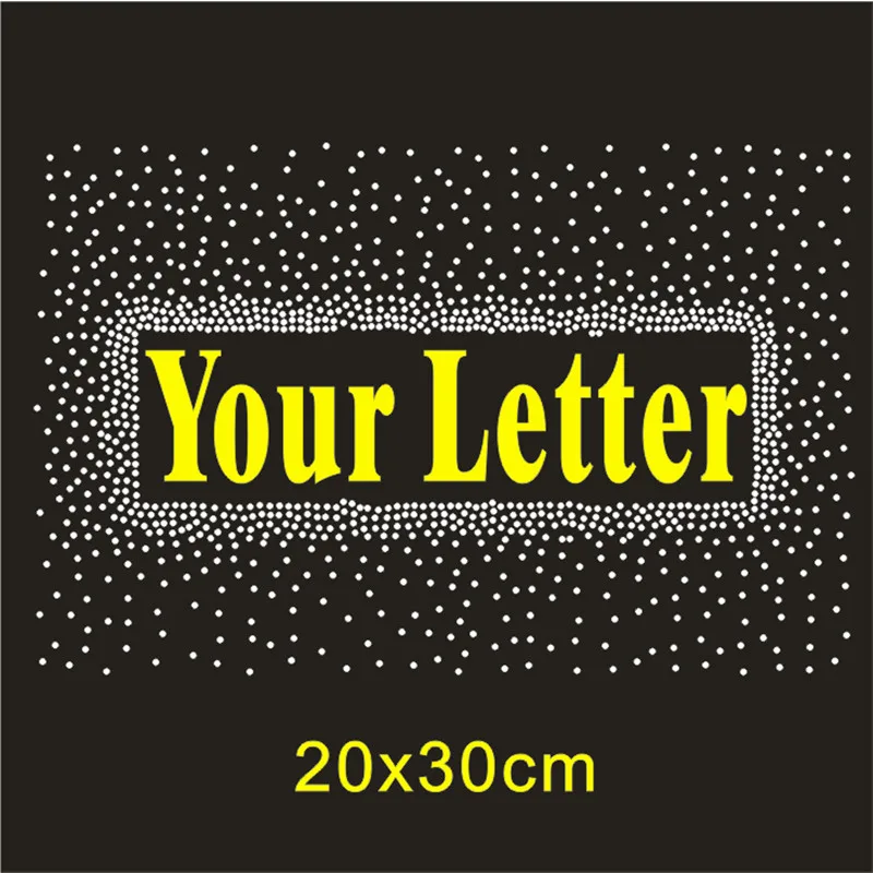 

Custom Iron On Letters Patches Strass Tops Heat Transfer Stickers T-Shirt Crystal Motifs Bling Accessories Crafts