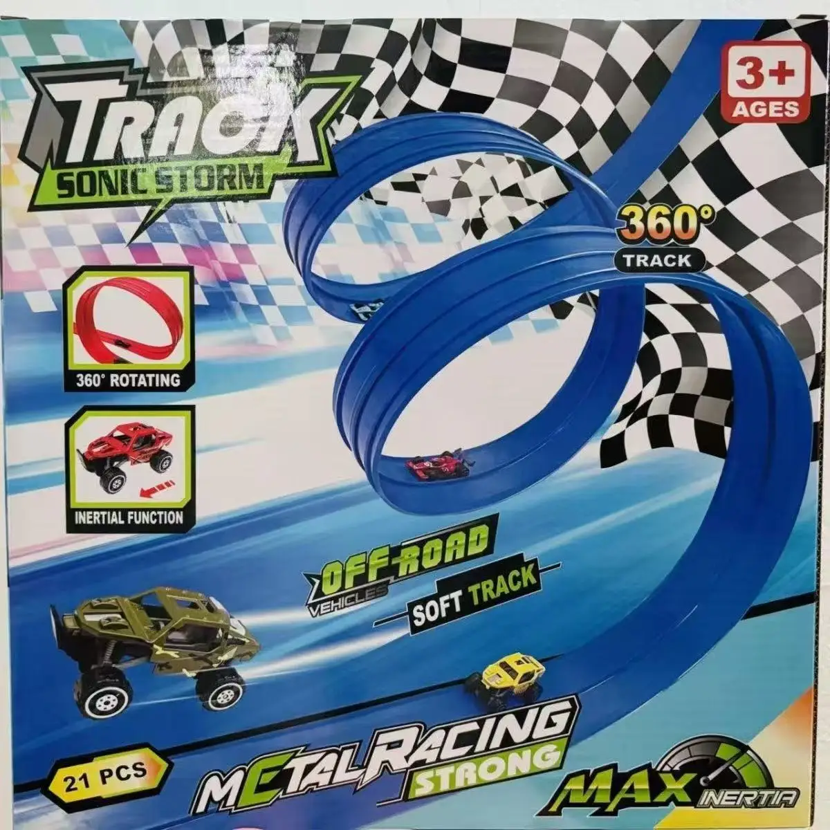Kids Double Car Wheels Model Racing Track Toys DIY Assembled Rail Kits Catapult Rail Car Racing Boy Toy For Boys Girls Gifts