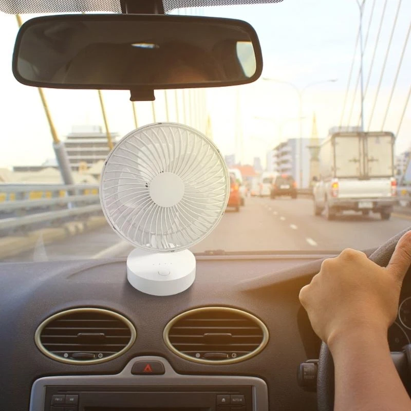 Upgraded Desk Fan 4 Speeds Adjustable Desktop Table Fan Cooling Fan for Home Bedroom Desktop Office Car Outdoor Camping