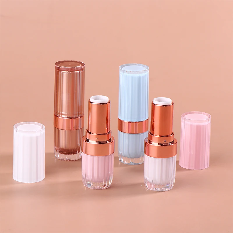 Empty Lipstick Tube 3.6g Round Buckle Balm Tubes Lip Gloss Travel Makeup Packaging Sample Tubes Self Made Lipstick Container