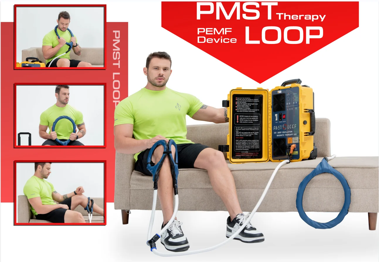 Professional Painless Pemf Pulsed Magnetic Therapy Pmst Double Loop  Pain Relief Healthy Device Physical Rehabilitation