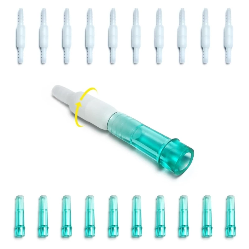 10Pcs Oxygen Tube Fittings Oxygen Tube Rotating Connector For Hospital