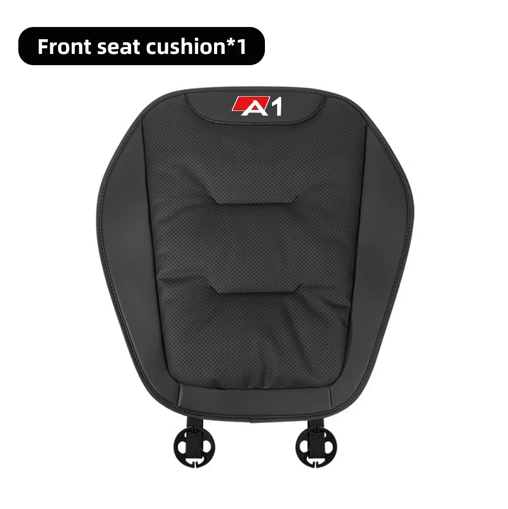 Lederen Autostoel Cover Universele Vier Seizoenen Auto Voor/Achter Zitkussen voor Audi A1 A3 A4 A5 A6 A7 a8 Auto Stoel Protector Pad - afbeelding 1