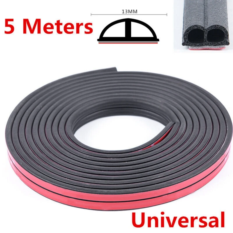 Universal 5M B Type Car Door Edge Trim Rubber Seal Strip Anti-Dust Weatherstrip