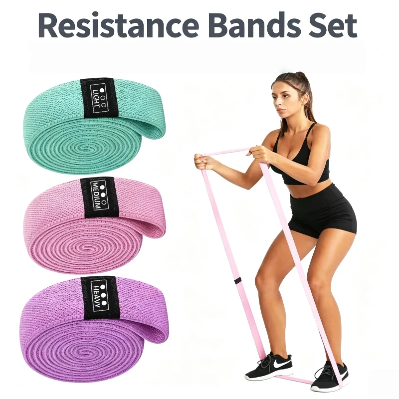 3 Stück/Set lange Widerstandsbänder für Training, Stoffwiderstandsband, Stretchbänder für Übungsbänder, Widerstandsbänder