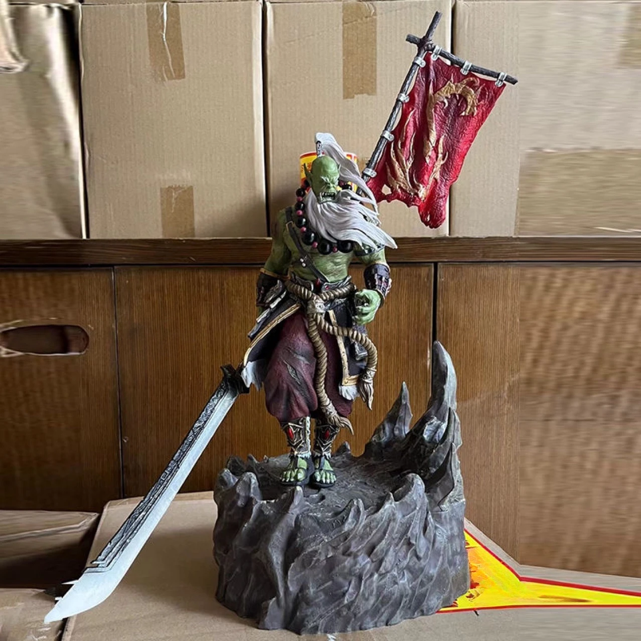 45cm  New World of Warcraft Samuro Peripheral Statue Breaking Dawn Juggernaut Model Figure Desktop Decorations Children Gift Toy