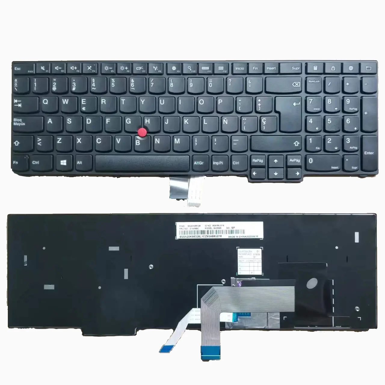 

New Spanish Keyboard For IBM Lenovo Thinkpad E550 E550C E555 E560 E565 SP Keyboard With Point Black SN20K95328 SN6396 01AX890