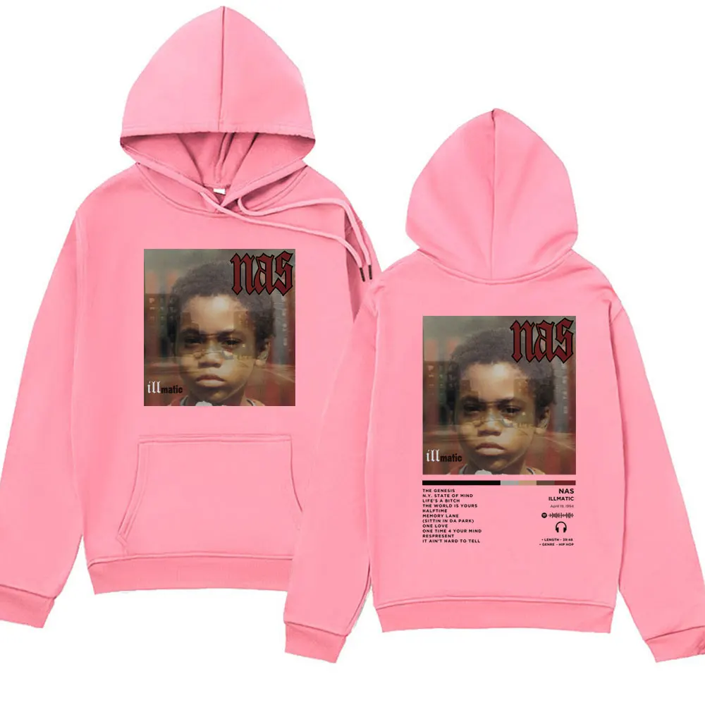 Rapper Nas Illmatic Album Cover Hoodie Sweatshirts Men Women Clothes Fashion Retro Hip Hop Oversized Hoodies Streetwear Pullover