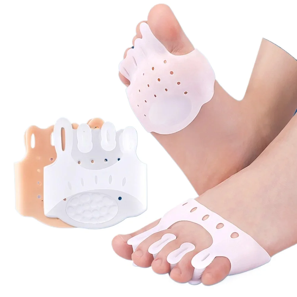 

Silicone Toe Separator Metatarsal Pads Hallux Valgus Bunion Corrector Orthotics Pain Relief Forefoot Socks Insole Foot Care Tool