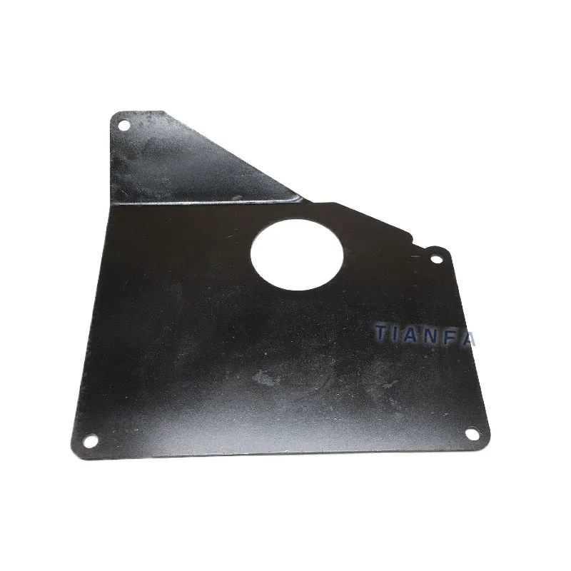 For DOOSAN DAEWOO DH55Door lock of cab cover plate Car door inner handle iron cover plate rubber mat excavator accessories