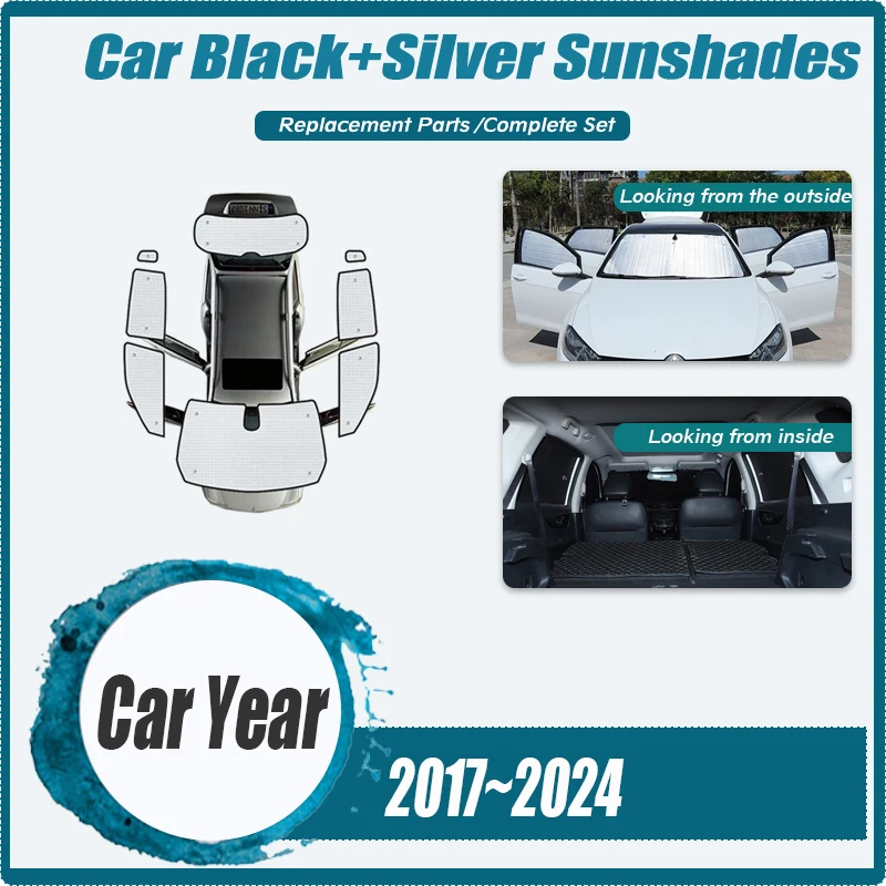 

Car Sun Visors Covers For Jeep Compass Accessories MP 552 2017-2024 2023 Auto Anti-UV Sunscreen Window Sunshade Cover Sun Blinds