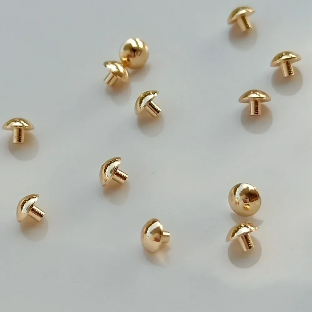 

14k Gold-plated Accessories Nails 3mm Round T-shaped Nails Empty Support Natural Pearl Hole-sealing Nails Hole-blocking Jewelry