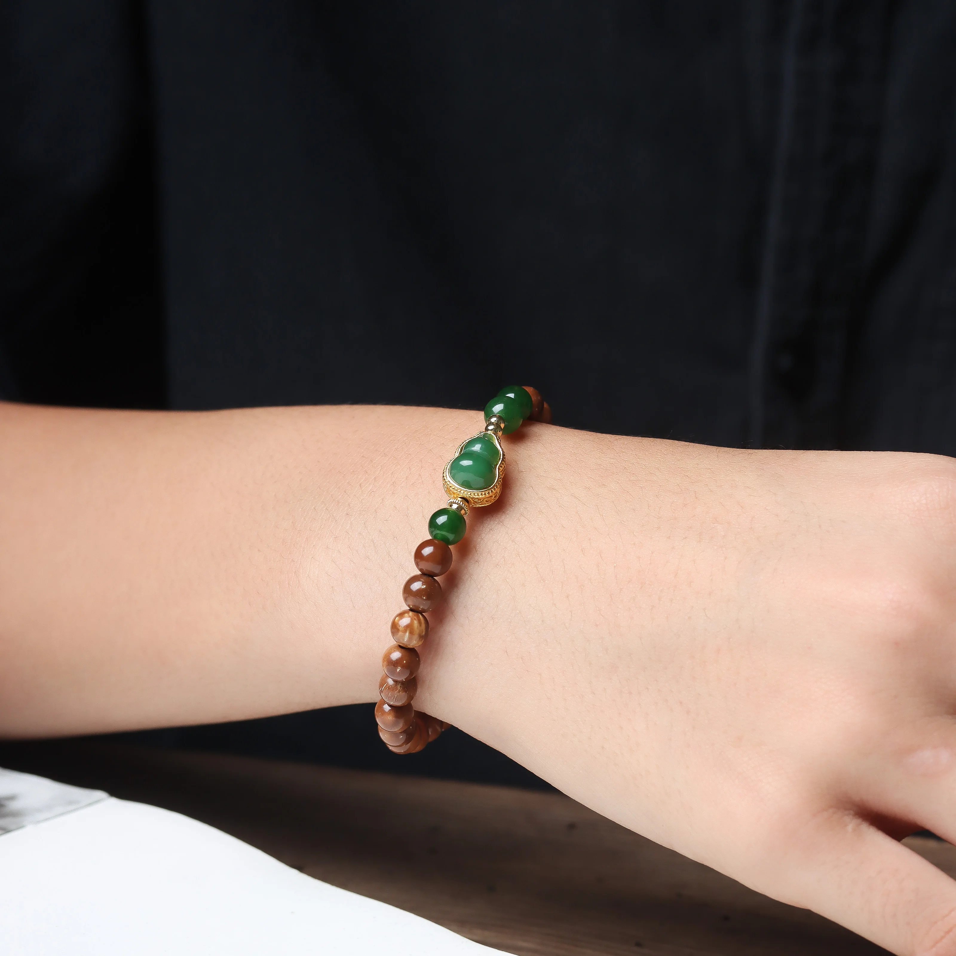 Natural Cook Bodhi Bracelet Female Niche Design Hand Jewelry Single Circle Seed Buddha Beads Gourd Amusement Article