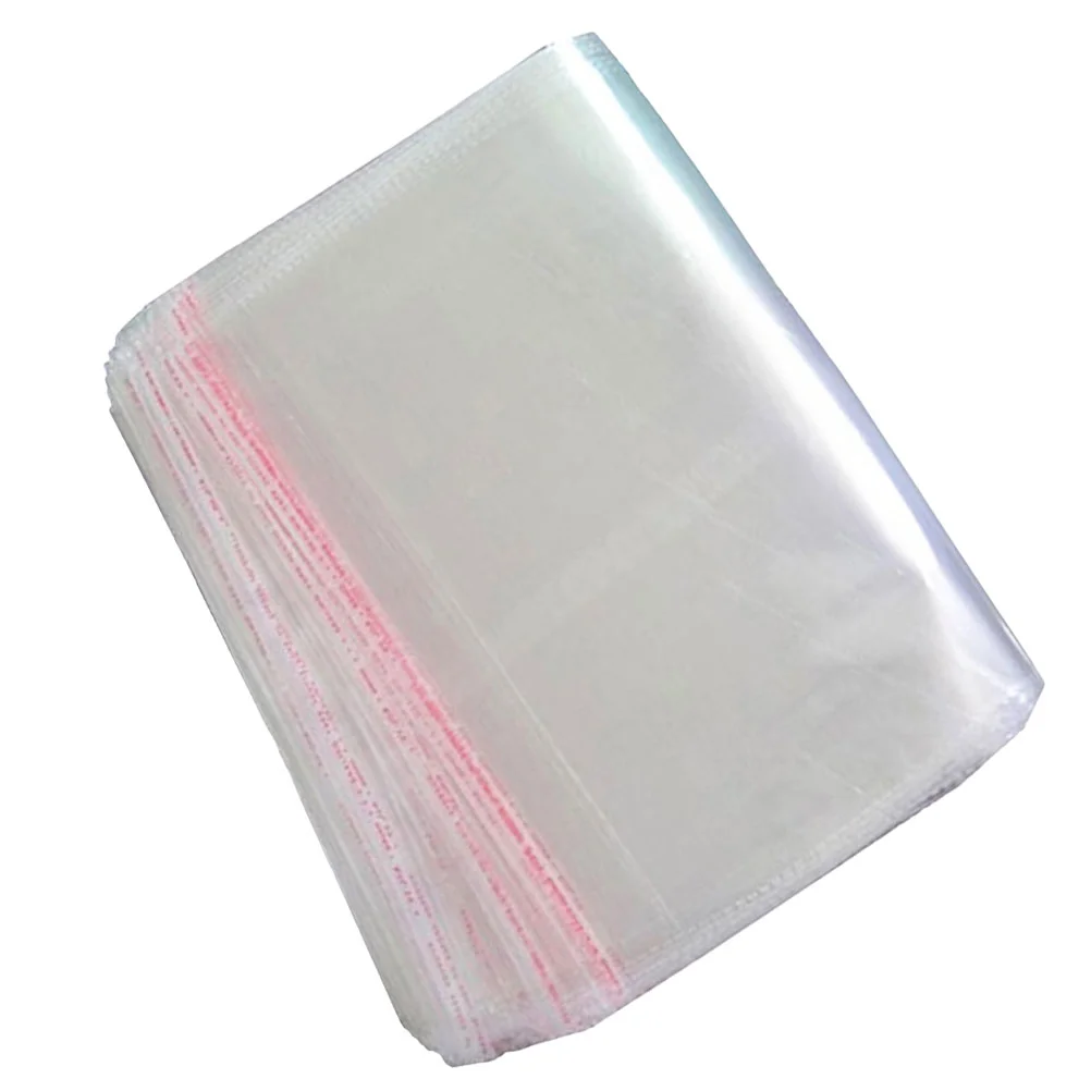 100 Pcs Clear Plastic Bags Grip Peel & Seal Strong Packing Self Adhesive Cellophane Bag 25 * 40cm Peel & Seal Bag