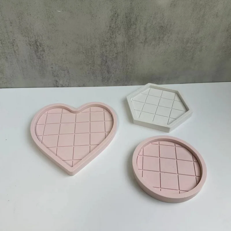 Chessboard Lattice Tray Coaster Silicone Mold Storage Dish Plaster Mold Epoxy Mold