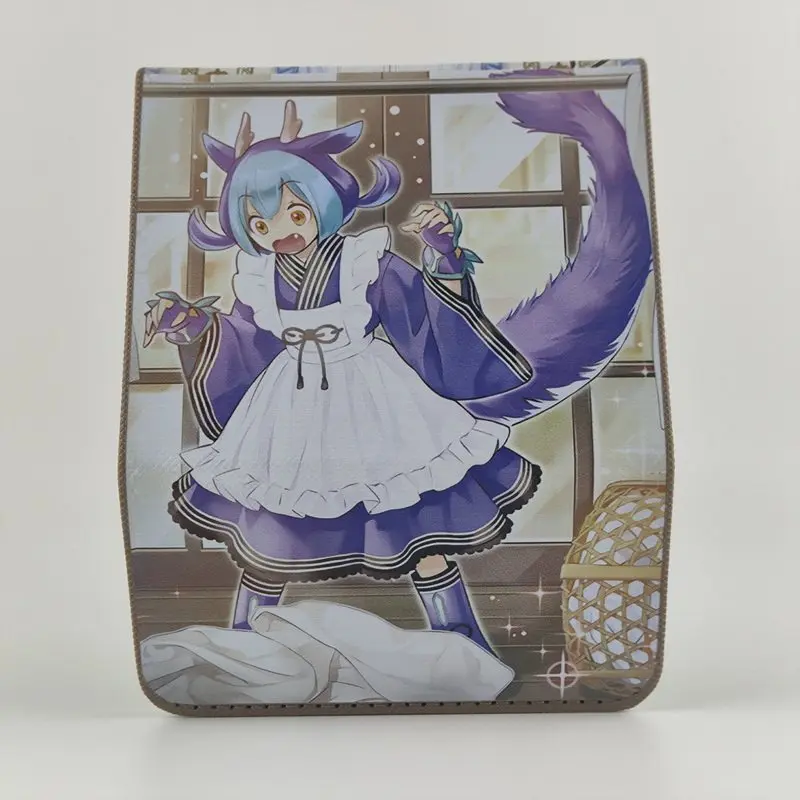 Suitable for Yu-Gi-Oh! Laundry Dragonmaid Nurse Dragonmaid Card Box PU Magnetic Flip Top Game Collection Card Storage Box Toys