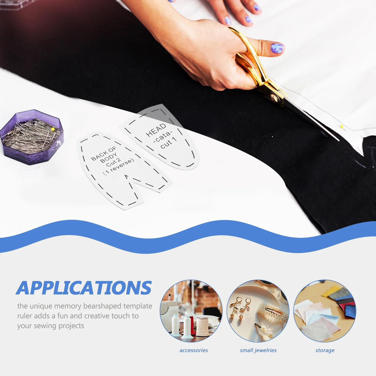 

10Pcs Memory Bear Template Ruler Acrylic Quilting Templates for Sewing Craft Easy Beginner Sewing Patterns Stuffed Animal