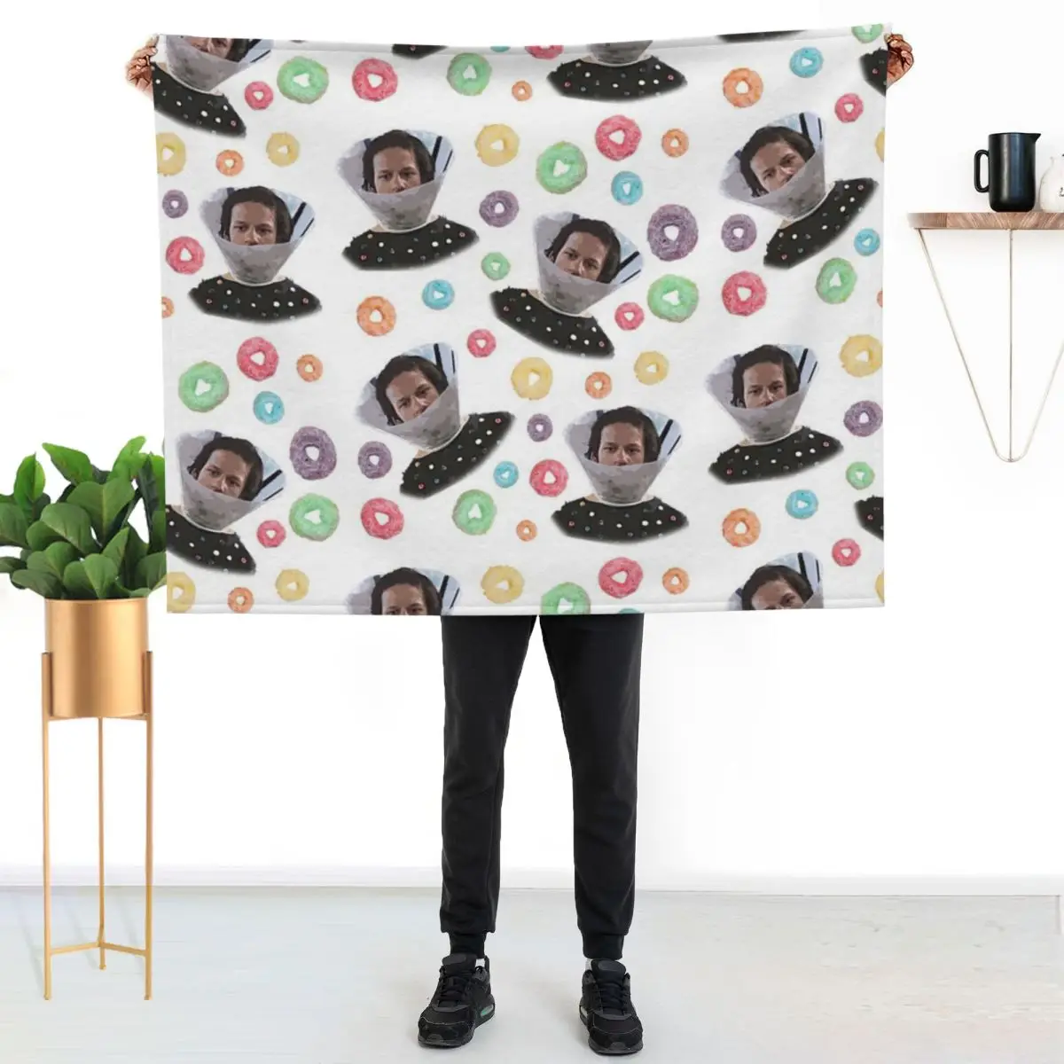 Eric Andre did not get the job at Froot Loops Throw Blanket Thin Quilt Thermal Sofa Moving Cute Plaid Blankets