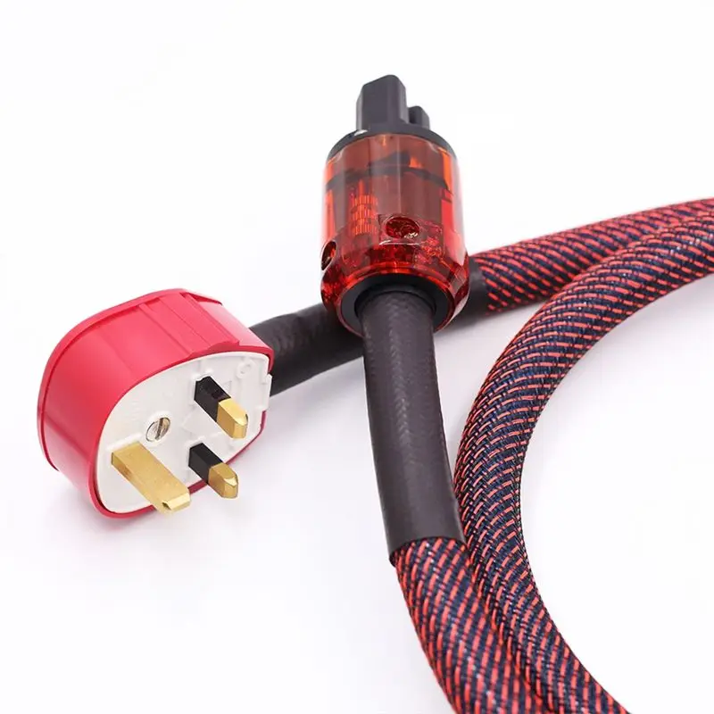 A29F-Pure Copper Multi Conductor UK Power Cord Cable Audiophile Power Cable UK Mains Lead For UK Plug