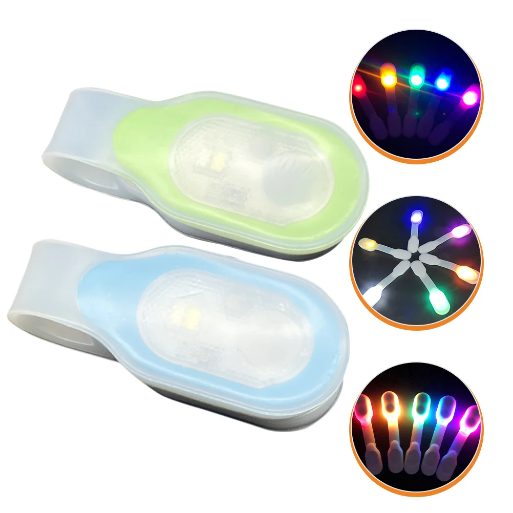 2 Pcs Flashlight Hands-free Magnetic Dog Lights for Night Walking Shine Clip on Badge Nurses