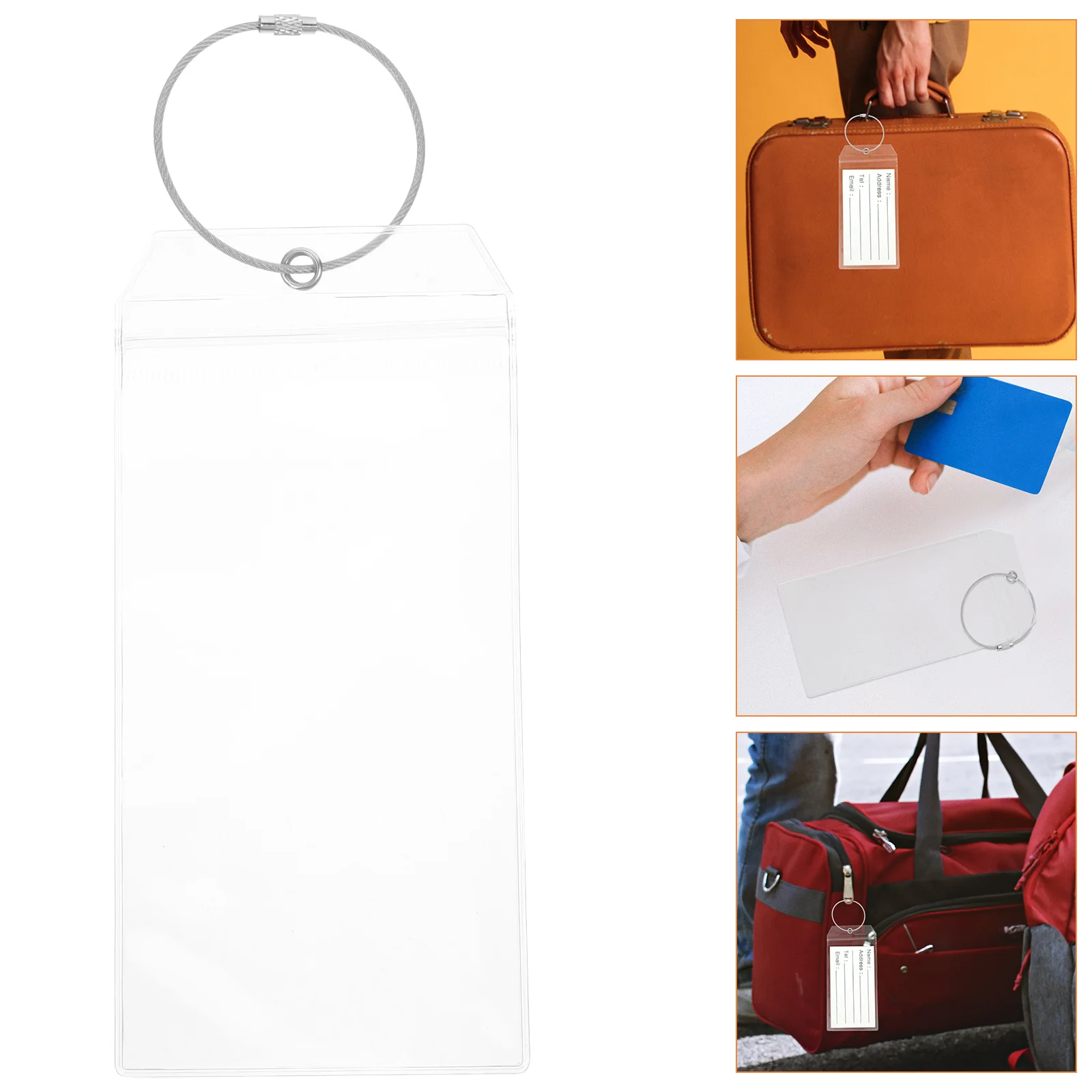 5 مجموعات من أكمام البطاقات الشفافة، حامل شارة الهوية، غطاء بطاقات العمل البلاستيكية المضادة للخدش، أكمام بطاقات شفافة شفافة #4