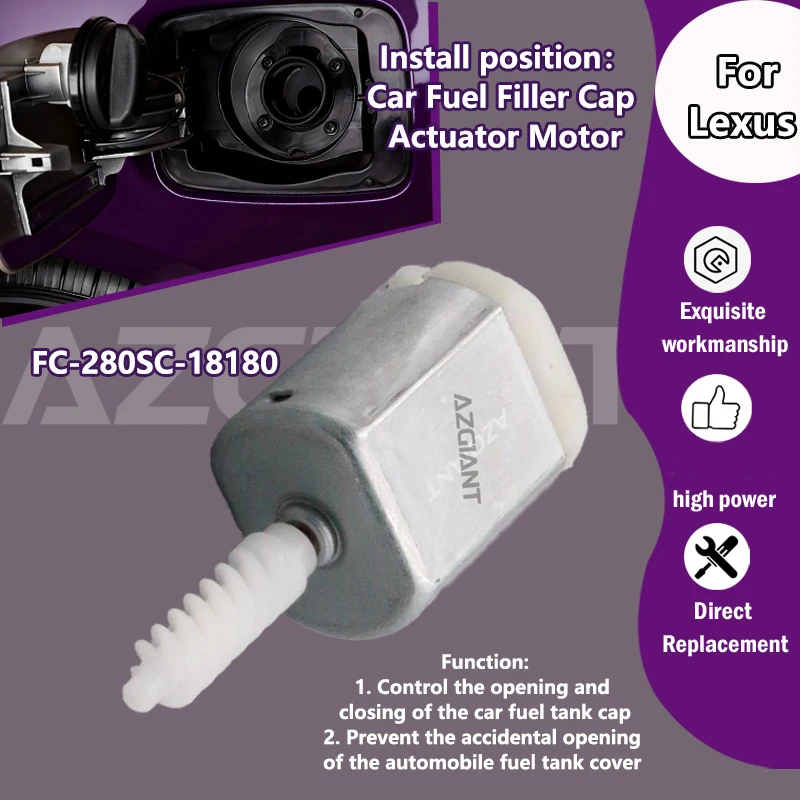 

AZGIANT FC-280SC-18180 For Lexus ES350 ES330 ES300 Car fuel filter flap lock system inner actuator motor High durability tool