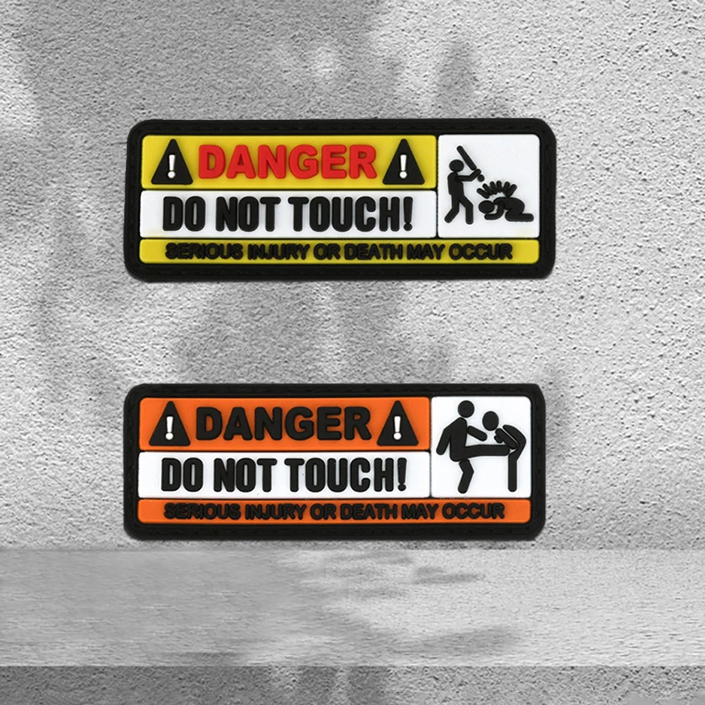 A "Do Not Touch" PVC-Patch, taktischer Westen-/Gurt-Aufnäher, PVC-Klett-Morale-Patch, Rucksack-Patch, Kleidungs-Patch, weicher Gummi-Patch