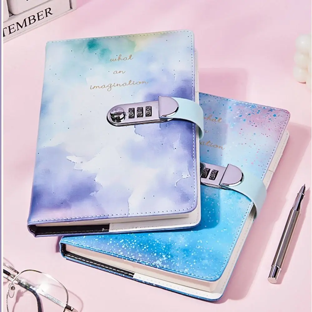 

240 Pages A5 Journal Notebook Thickened Protecting Secrets Password Book with Lock PU Leather Waterproof Diary Book Gifts