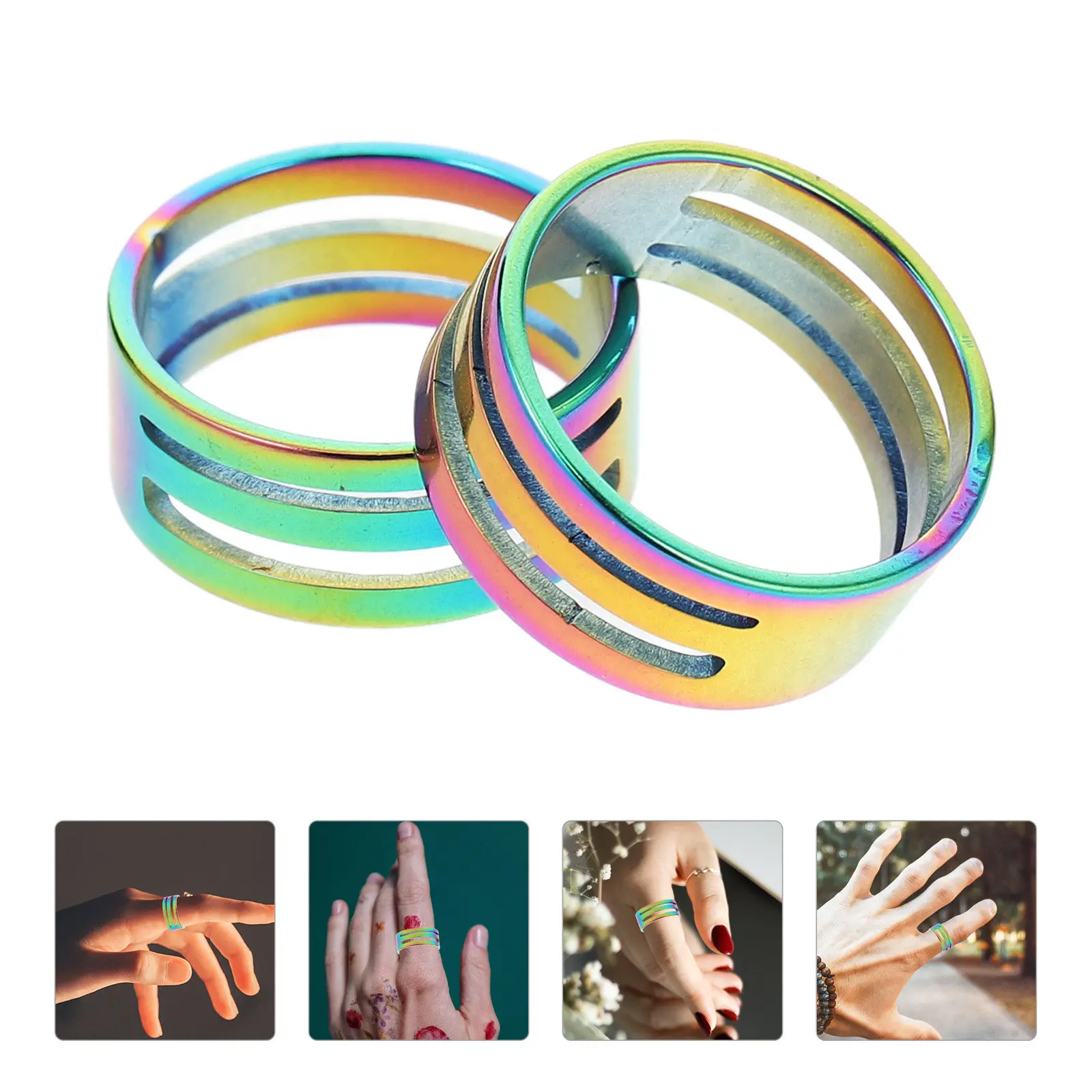 

2Pcs Stainless Steel Jewelry Ring Opening Tool with 4 Grooves 17Mm Inner Diameter Jump Ring Opener Finger Tool for Craft