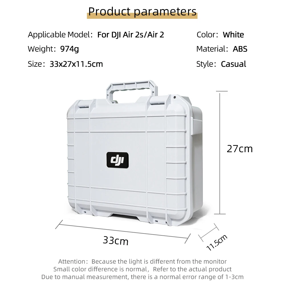 For DJI AIR 2S With Screen Remote Control Protable Case Explosion-Proof Box ABS Suitcase for Mavic Air 2 Storage Box Accessories