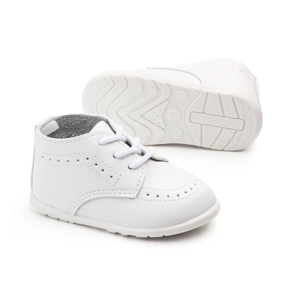 Baby Jungen Mädchen Oxford Kleid Schuhe Kleinkind Kleinkind Pu Leder weiche Sohle Hochzeit Walking rutsch festen Schuh