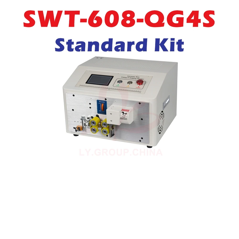 SWT-608-QG-4S Automatic Wire Tube Sleeving Pipe Cutting Machine For Wire Cable Cutting Stripping Peeling Machines 220V 110V