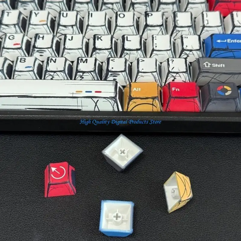 U2JE Dye Sublimations PBT Keycap 136Key Keycap Original Profile for Mechanical Keyboards