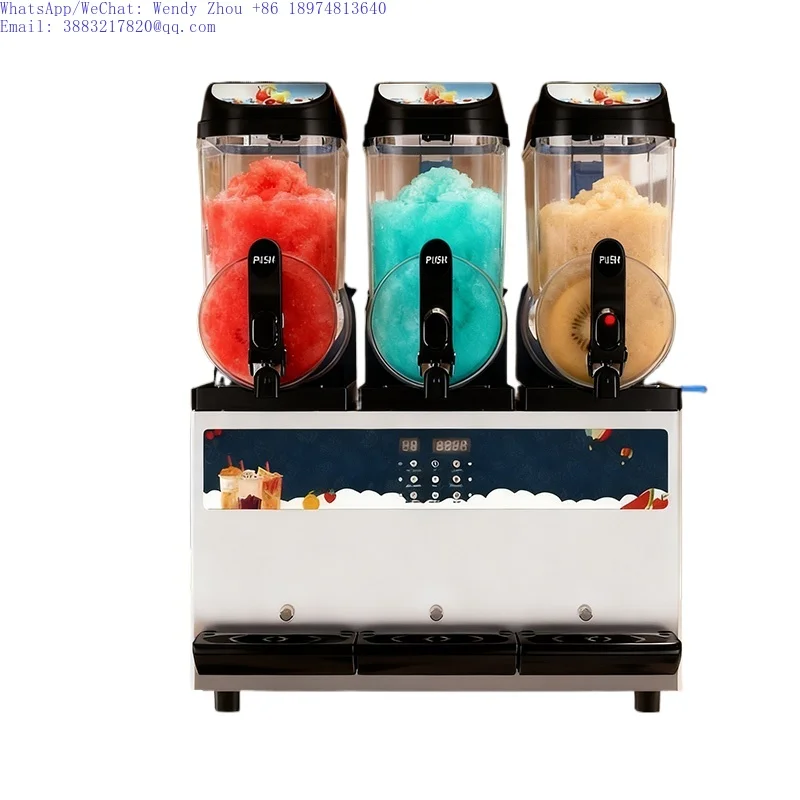 

CE ETL Commercial Slushie Machine Slushie Machine Frozen Drink 12 L Stainless Steel Ninja Frozen Drink Slush Machine 3 Tank