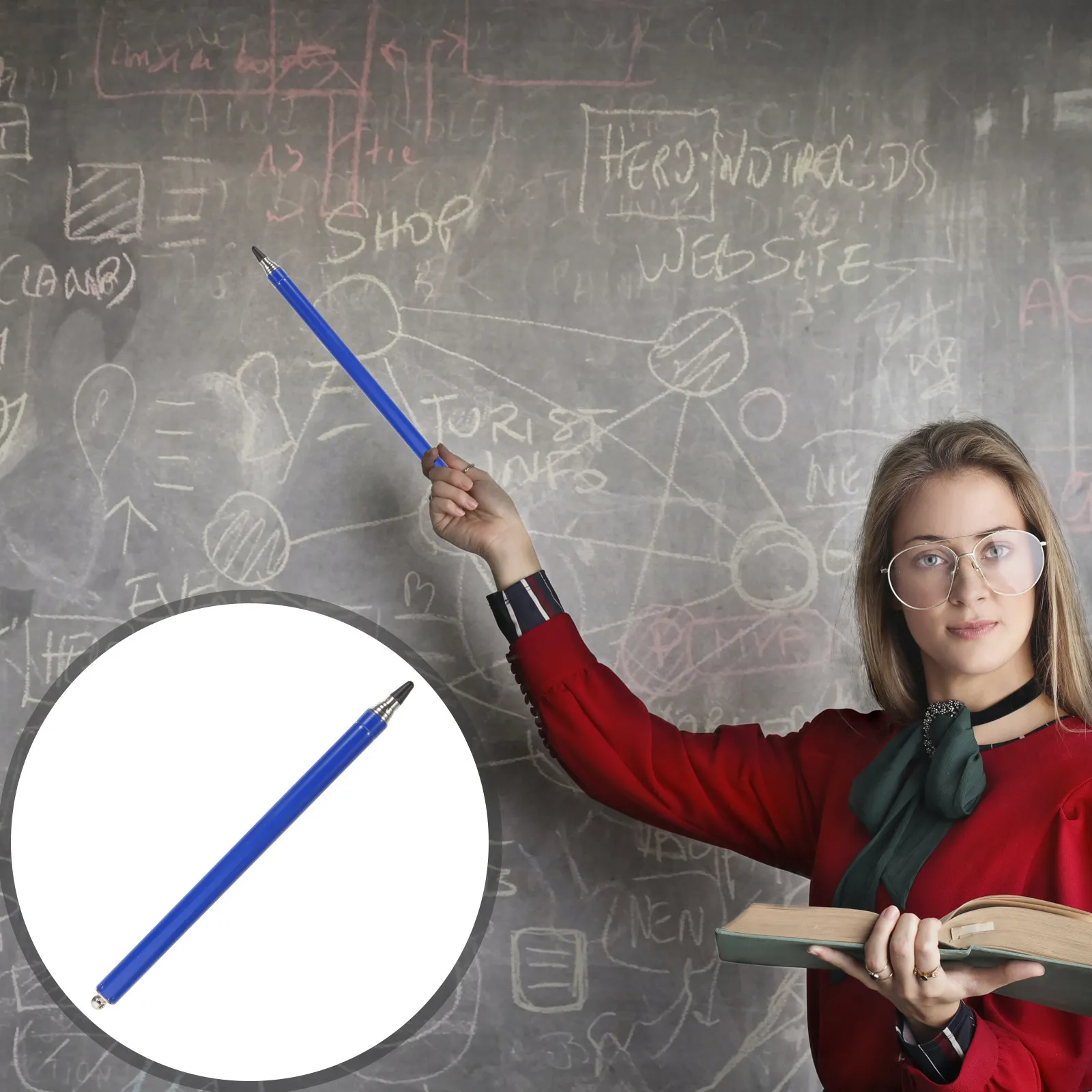 Retractable Extendable Stainless Steel Teaching Pointer Hand Pointer Classroom Whiteboard Presentation Stick Handheld Presenters