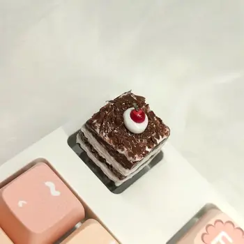 오리지널 귀여운 케이크 키캡, 귀여운 클레이 키보드 캡, 맞춤형 수제 게임, 기계식 키보드 선물, MX 스위치용 예술적 키캡