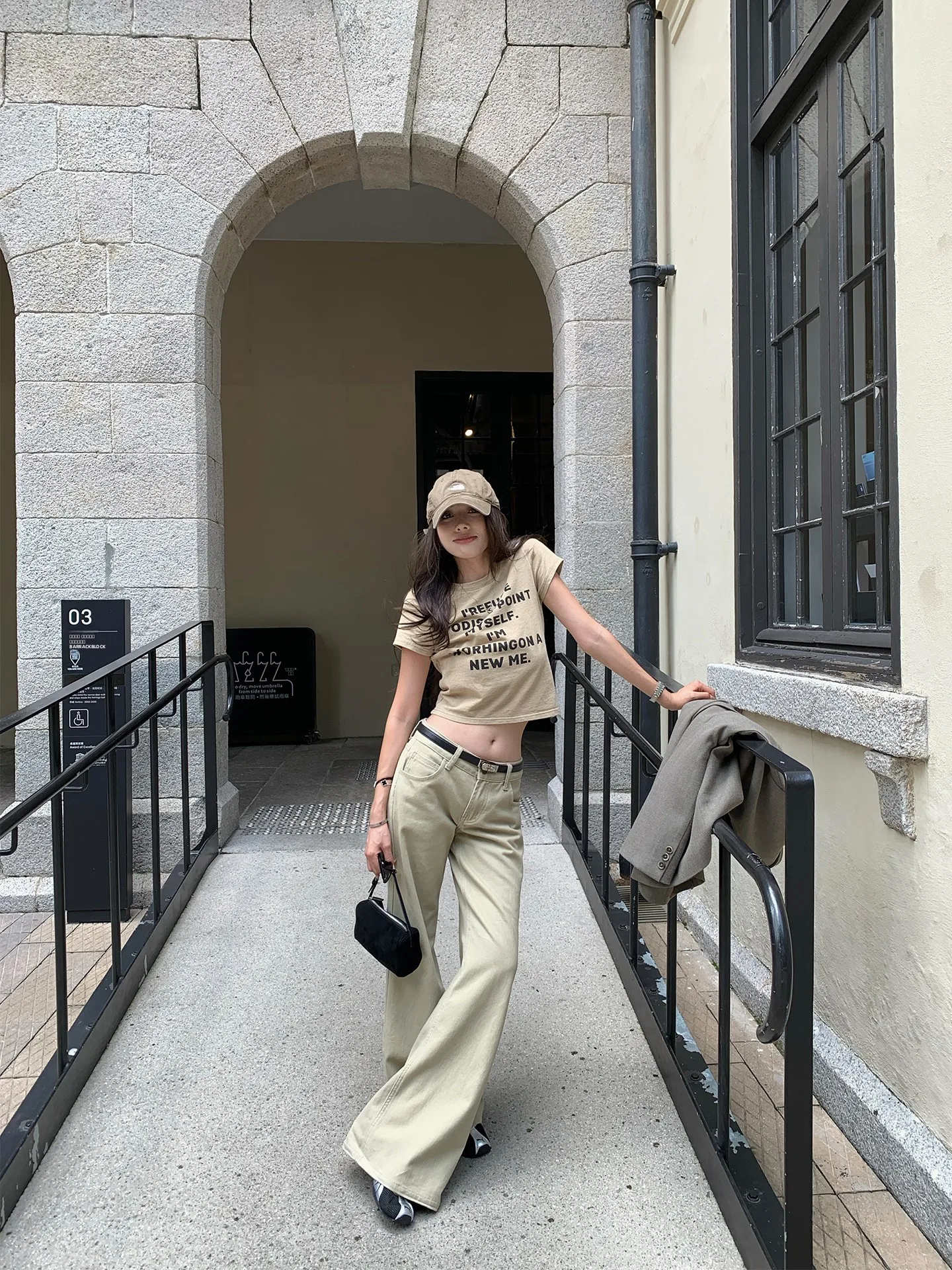 

Special Waed Khaki Denim Pants Women's Casual Flared Trousers Spring Autumn High Waist Cotton Straight Leg Zipper Ladies Jeans