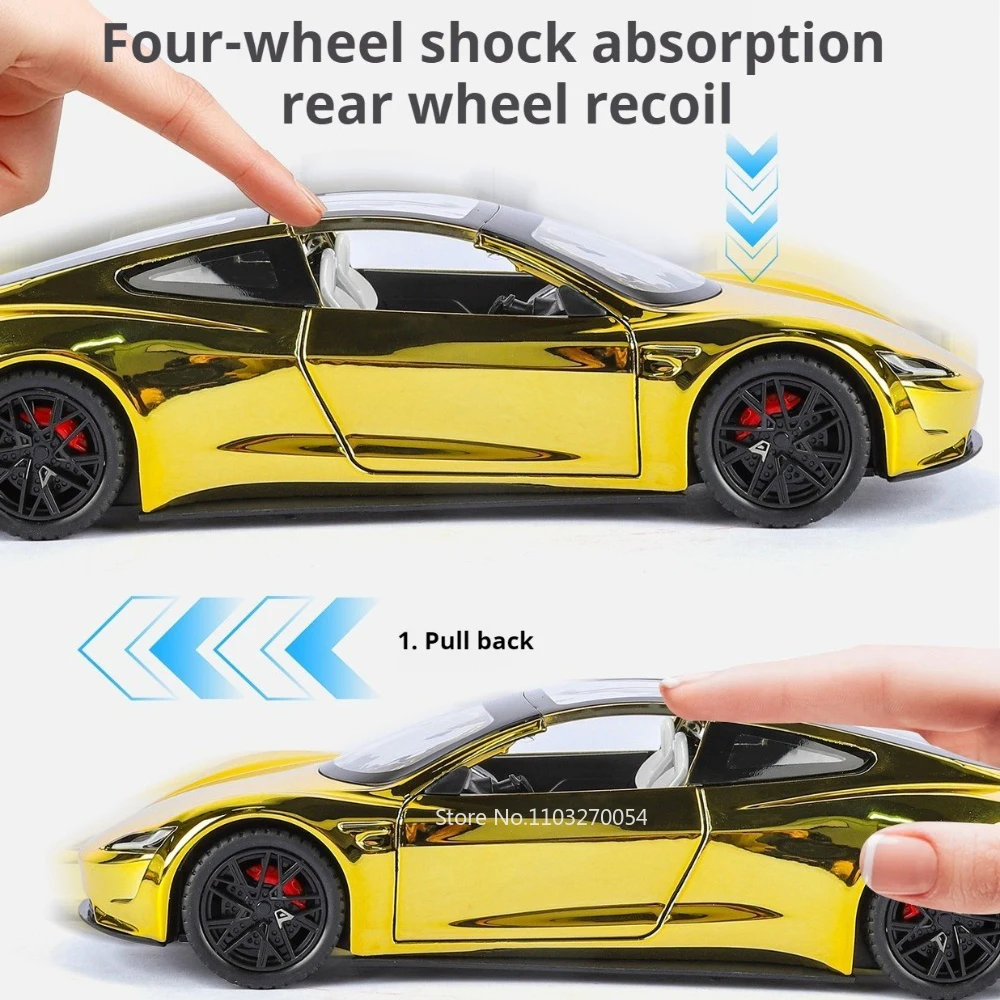 1:24 Roadster Lambor URUS Modello in miniatura Pressofuso in lega Auto Giocattoli Sterzo ruota anteriore con suoni leggeri Veicoli Ragazzo Festival Regalo