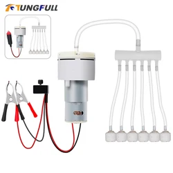 Mini Air Pump DC 12V Oxygen Pump Motor Volt Aquarium Pump Adjustment PWM Volume Fishing Aquarium Breeding Car Aerator