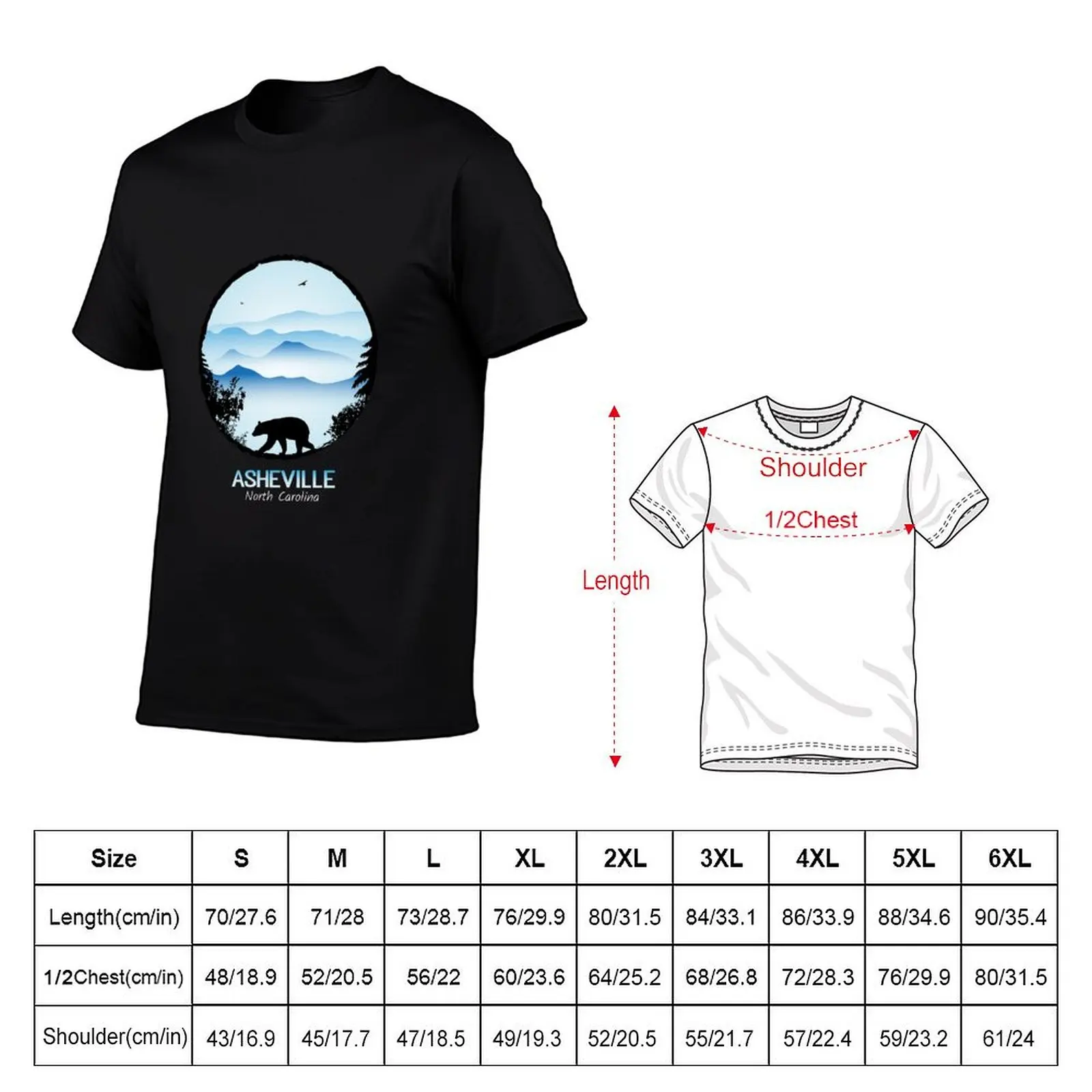 Asheville Blue Ridge Mountains T-Shirt Lightweight Running T-Shirt