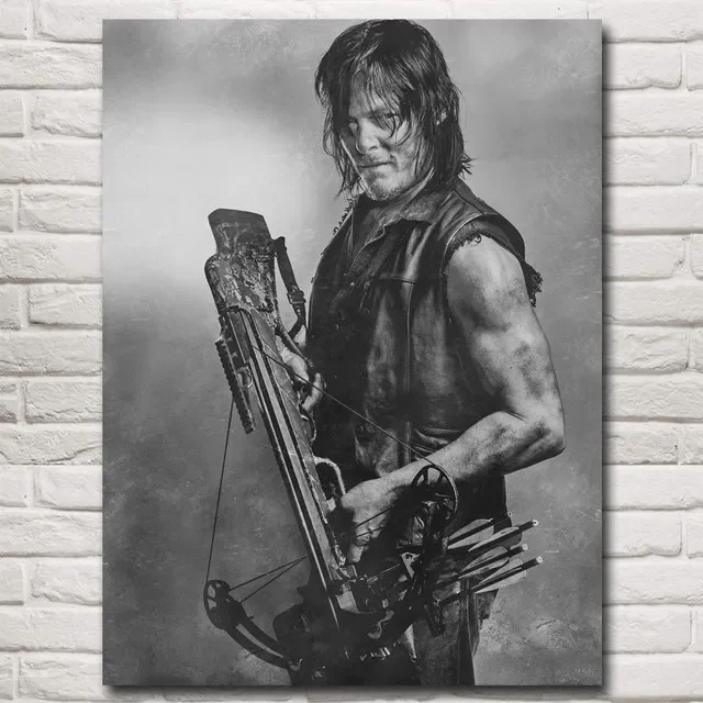 The Walking Dead Poster Figuur Daryl Dixon TV-serie Canvas Wanddecoratie Schilderijen voor Woonkamer Wand Huisdecoratie