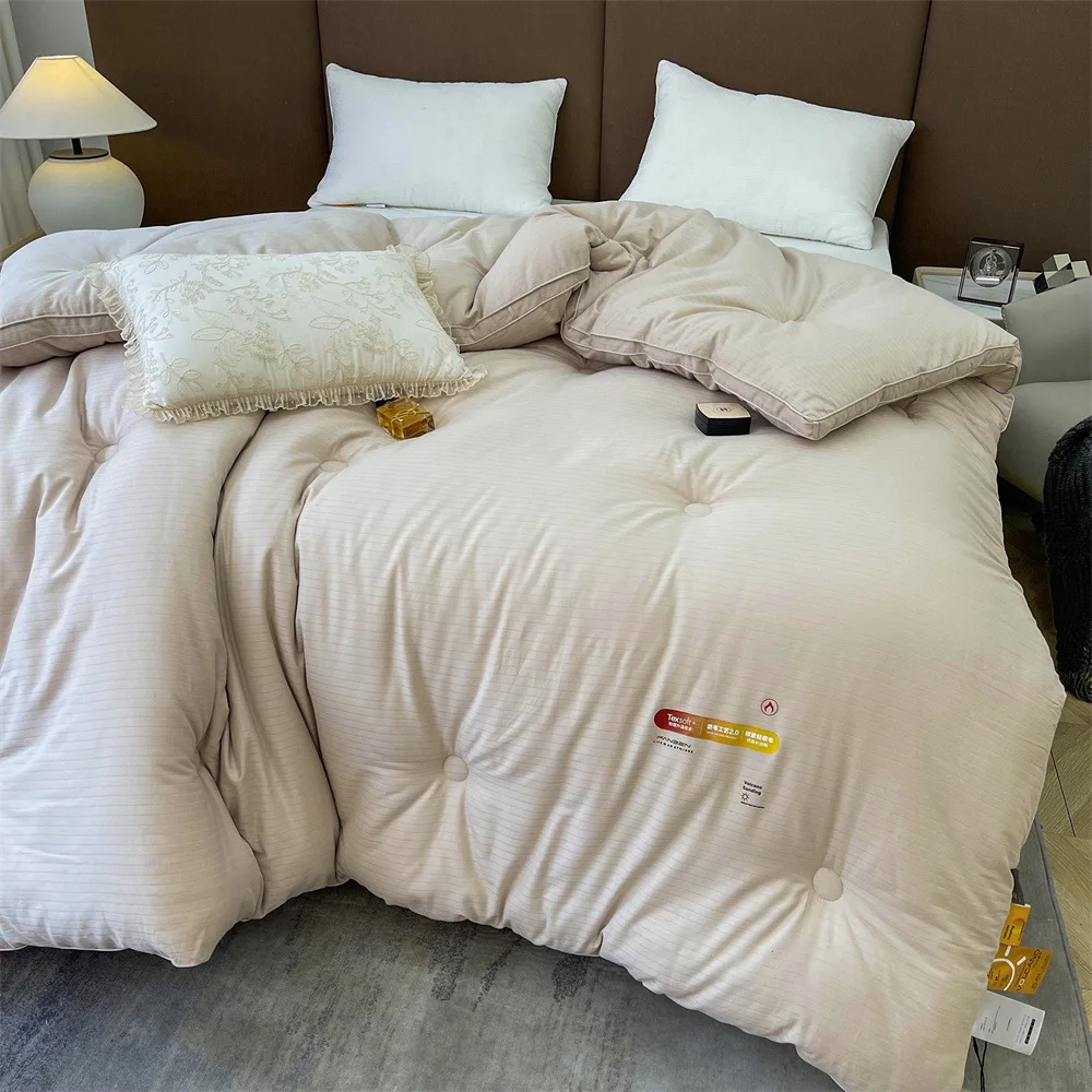 

Customizable Jacquard Volcanic Grind Class A Simple Solid Color Soft Thickened Warm Winter Quilt