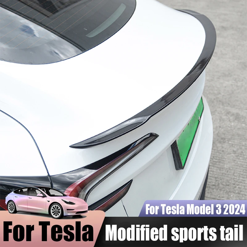 

For Tesla Model 3 2024 modified sports tail wing car exterior decoration accessories ABS material