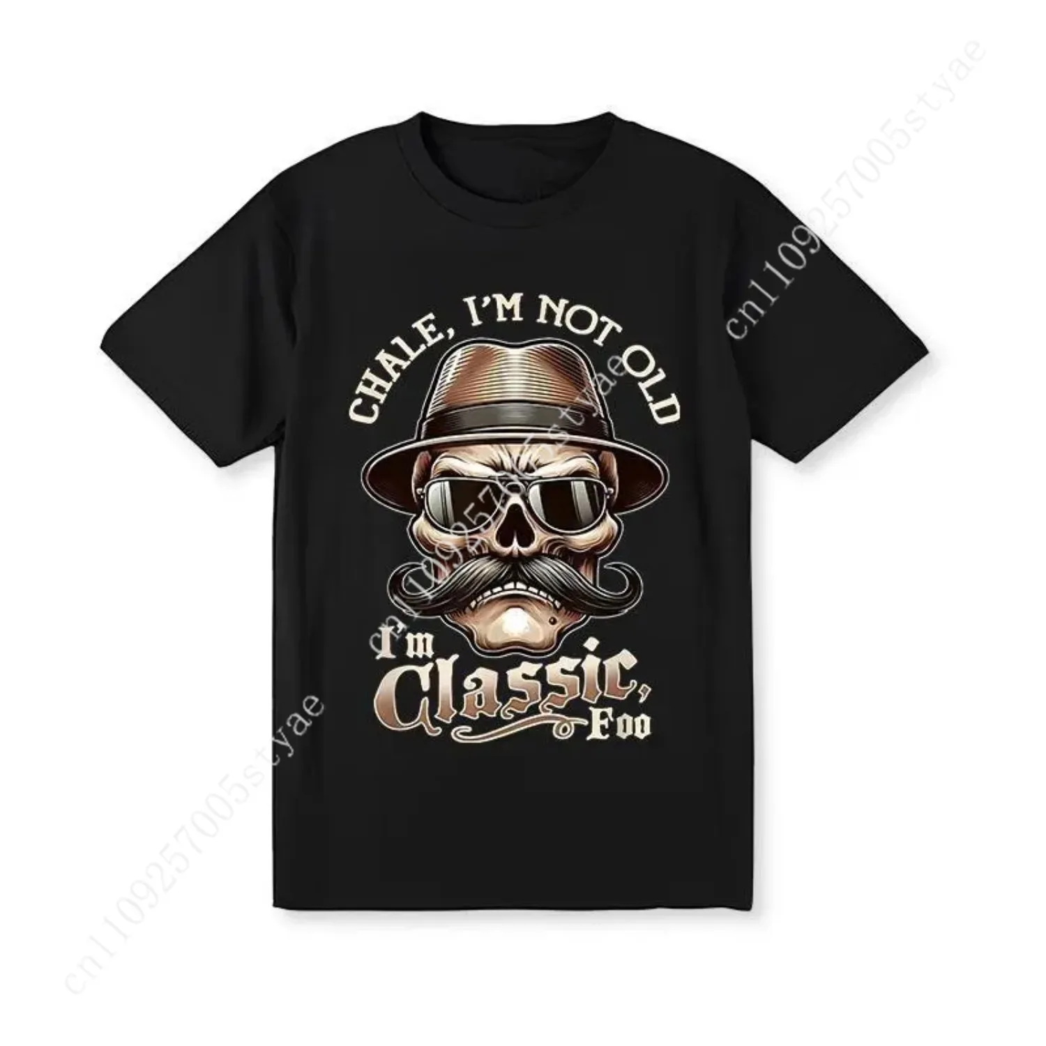 Men's I'm Not Old, I'm Classic Foo Graphic Tee - Funny Cholo Chicano Lowrider Design, Black Cotton Short Sleeve T-Shirt, Casua