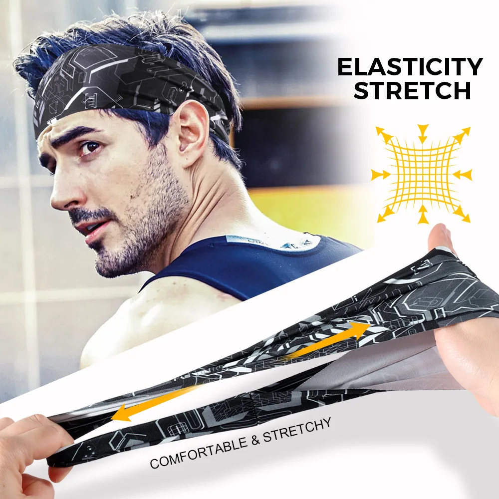 Elastic Headbands Sports Sweatband Running Basketball Yoga Fitness Hair Band Non Slip Quick-drying Hairbands Headwear Men Women