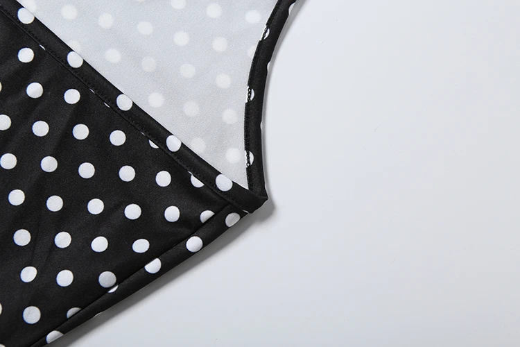 Kliou Polka Dot Print Minikleid für Damen, Sommertrend, Neckholder, tief ausgeschnitten, rückenfrei, ärmellos, formende Taille, Y2K, eleganter Stil, figurbetont – Detail 8