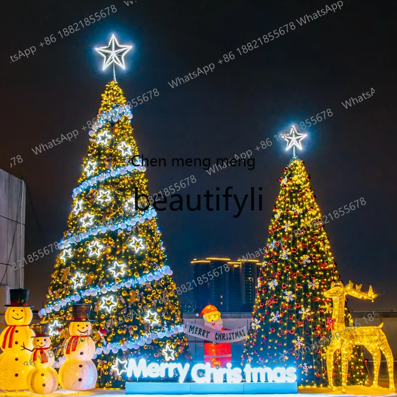 

178Large Christmas Tree Outdoor Light-Up 3/4/5/6/ 10m Frame Mall Hotel Square Christmas Decoration